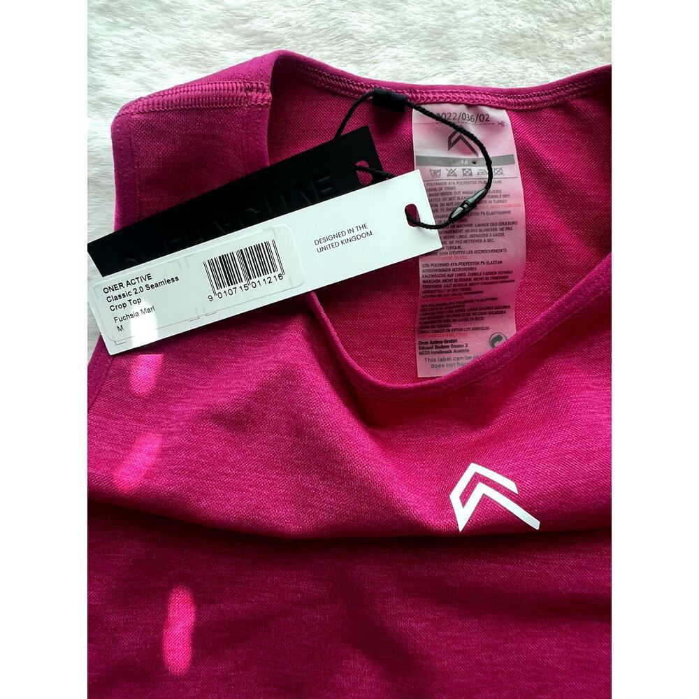 New with Tag Oner Active Classic 2.0 Seamless Crop Top Pink M - Picture 2 of 4